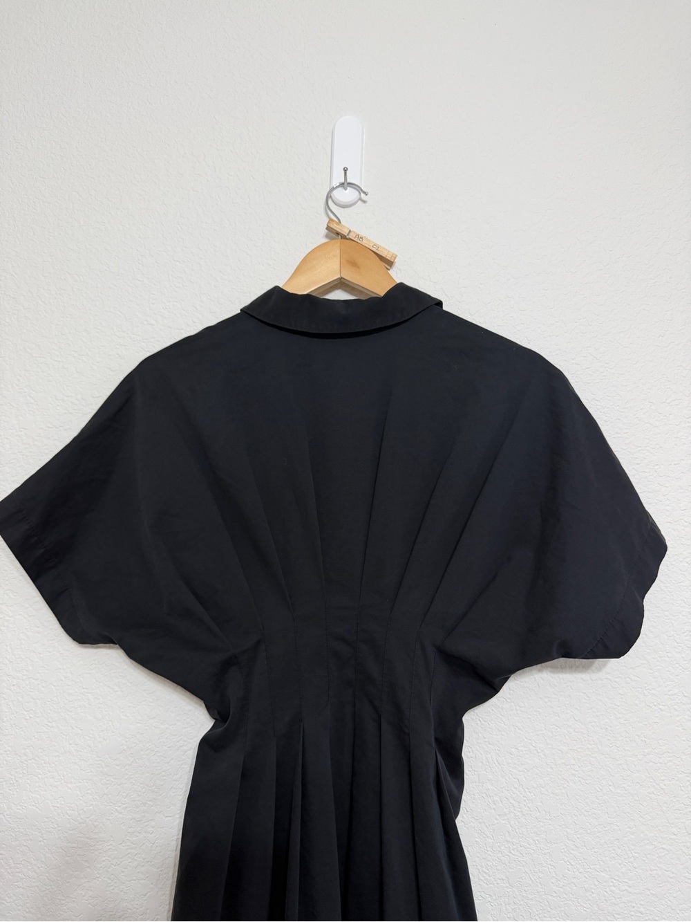 Anthropologie Tobie Black Button Front Midi Dress with Short Sleeves size small - Picture 11 of 15